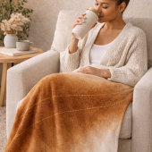Ivory Brown Fade Fleece Blanket