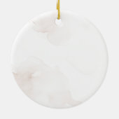 Ivory Bunny Rabbit First Christmas Keepsake Girl Keramik Ornament (Hinten)