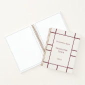 Ivory burgundy grid business notizblock (Innenseite)