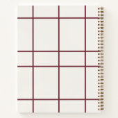 Ivory burgundy grid business notizblock (Rückseite)