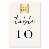 Ivory business logo table number tischnummer (Vorderseite)