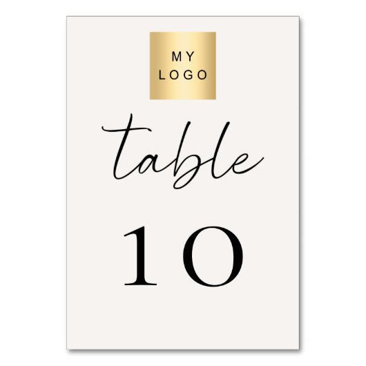 Ivory business logo table number tischnummer (Rückseite)