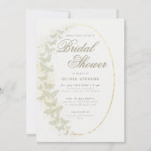 Ivory Butterflies Boho Frame Elegantes Brautparty Einladung (Vorderseite)