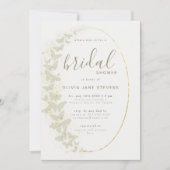 Ivory Butterflies Boho Gold Frame Brautparty Einladung (Vorderseite)