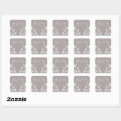 Ivory Butterfly Floral Danke Stickers (Blatt)