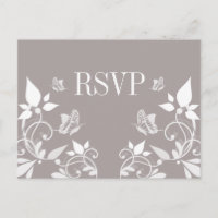 Ivory Butterfly Floral UAWG Postcard