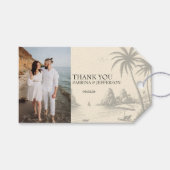 Ivory Cancun Wedding Foto Geschenkanhänger (Vorderseite (Horizontal))