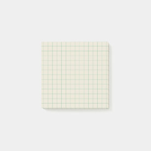 Ivory Checkered Muster Minimal Ästhetik Office Post-it Klebezettel