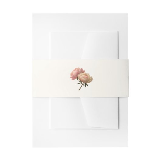 Ivory | Chic Rose Wedding Einladungsbanderole (Vorderseite Beispiel)