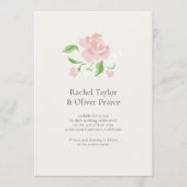 Ivory | Chic Watercolor Floral Wedding  Einladung (Vorderseite)