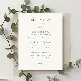 Ivory | Chic Wedding RSVP Response Card Karte