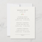 Ivory | Chic Wedding RSVP Response Card Karte (Vorderseite)
