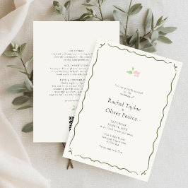 Ivory | Chic & Whimsical Floral Wedding Invitation Einladung