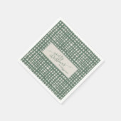 Ivory Christmas Poinsettia Sage elegant Serviette (Ecke)