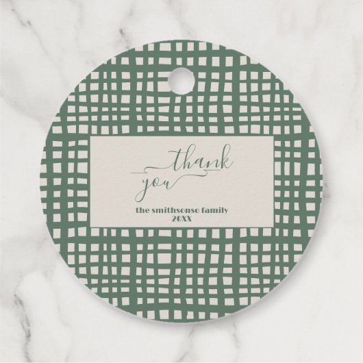 Ivory Christmas Sage elegant Geschenkanhänger (Rückseite)