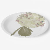 Ivory Chrysanthemum Pappteller (Schrägansicht)