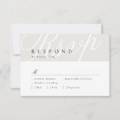 Ivory Classic Elegant Calligraphy Wedding RSVP Karte (Vorderseite)