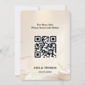 Ivory Cloud Dancer Luxe Wedding Save The Date (Rückseite)