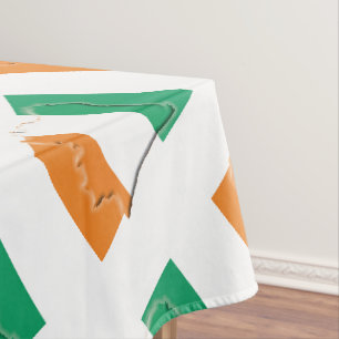 IVORY COAST FLAG MAP Stilvolle, Patriotische Ivori Tischdecke
