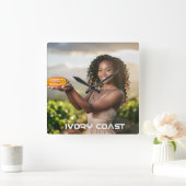 IVORY COAST QUADRATISCHE WANDUHR (Zuhause)