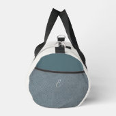 Ivory Coastal Blue Floral Line Art Minimalist Zen Duffle Bag (Rechts)