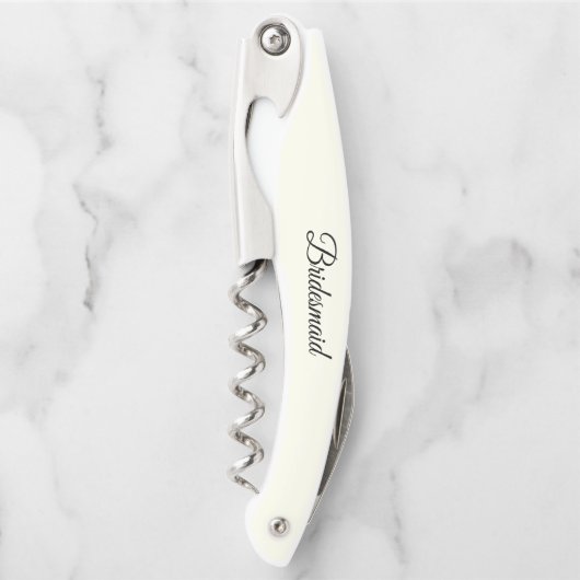 Ivory Color Personalized Wedding Bridesmaid Kellnermesser (Vorderseite)