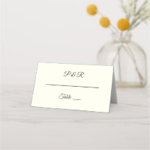 Ivory Color Simple Stylized Script Wedding