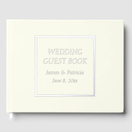 Ivory Color Simple Stylized Wedding Gästebuch
