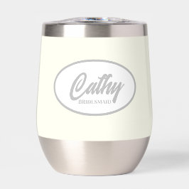 Ivory Color Stylized Name Wedding Bridesmaid