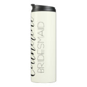 Ivory Color Stylized Name Wedding Bridesmaid Thermosbecher (Nach rechts gedreht)