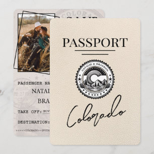 Ivory Colorado Passport Save the Date