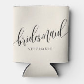 Ivory Cream Bridesmaid Modernes Skript Dosenkühler (Vorderseite)
