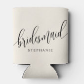 Ivory Cream Bridesmaid Modernes Skript Dosenkühler (Rückseite)