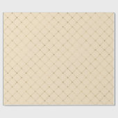 Ivory Creamy Gold Crystals Grill Geometry Glam Geschenkpapier (Flach)