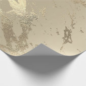 Ivory Creamy Gold Marble Shiny Glam Abstrakt VIP Geschenkpapier (Ecke)