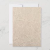 Ivory Crumpled Card Kraft Brautparty Party Einladung (Rückseite)