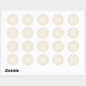 Ivory Custom Monogram Umschlag Aufkleber (Blatt)
