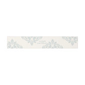 Ivory Cyan Classic Elegant Script Wedding Einladungsbanderole (Flach)