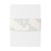 Ivory Cyan Classic Elegant Script Wedding Einladungsbanderole (Rückseitenbeispiel)