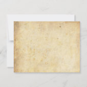 Ivory Damask Bow Wedding RSVP (Rückseite)