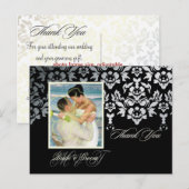 Ivory Damask Lace Vielen Dank Foto Postkarten (Vorne/Hinten)