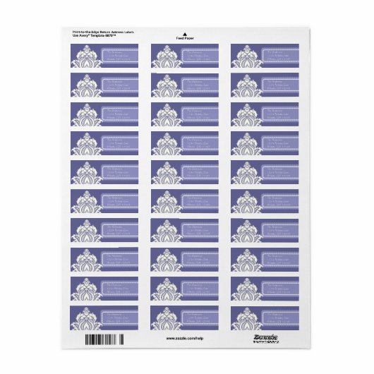 Ivory Damask Periwinkle Lila (Vorne)