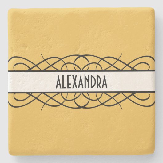 Ivory Deko Blüh Stone Untersetzer (Vorderseite)