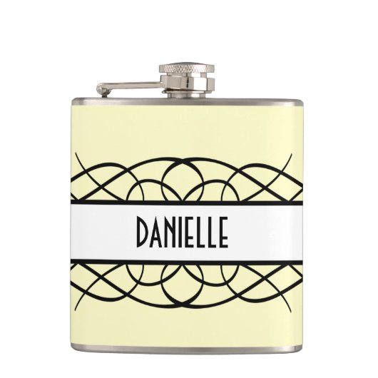 Ivory Deko Blühe Flask Flachmann (Vorderseite)