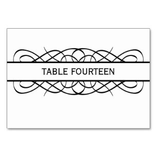 Ivory Deko Blühe Tischkarte Tischnummer