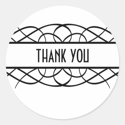 Ivory Deko Blühte Danke Stickers (Vorderseite)