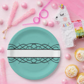 Ivory Deko Blühte Paper Teller (Party)