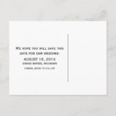 Ivory Deko Blühte Save the Date Postkarte (Rückseite)