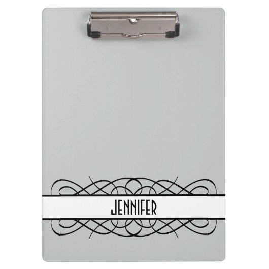 Ivory Deko Blühte Zwischenablage Klemmbrett (Vorderseite)