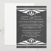 Ivory Deko Chalkboard Wedding Einladung (Vorne/Hinten)